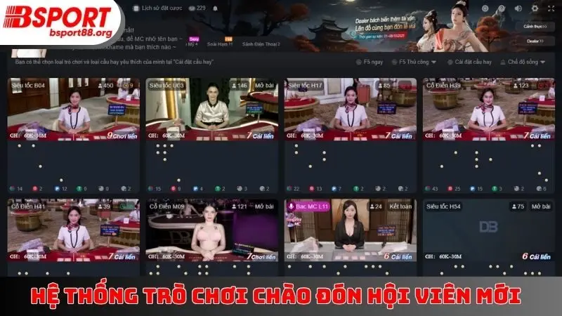 Hệ thống trò chơi chào đón hội viên mới